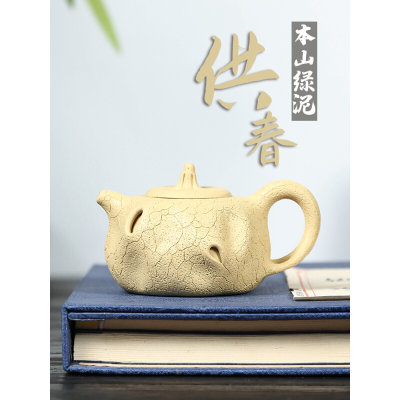 宜兴紫砂壶名家王德明纯全手工壶茶具泡茶壶原矿本山绿泥供春壶