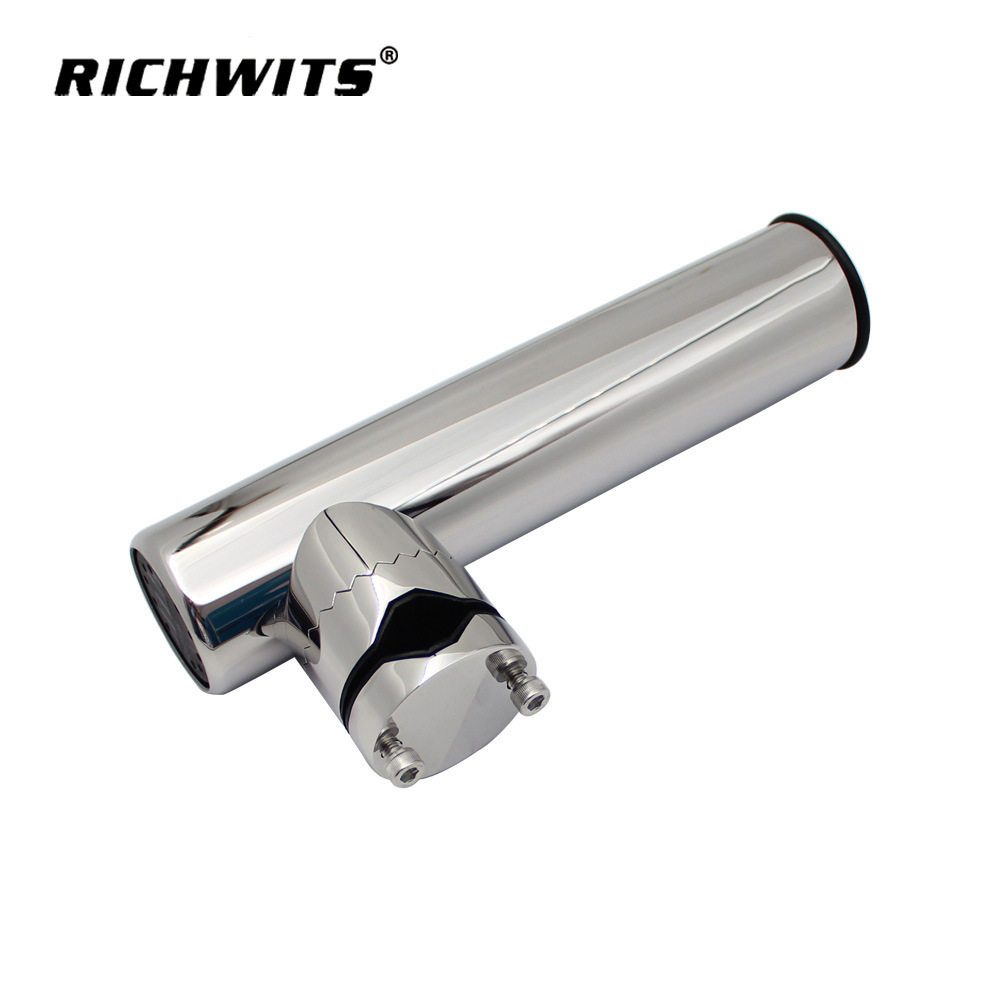 16不锈钢鱼竿筒游艇用不锈钢鱼竿支架船用鱼竿座钓鱼支架