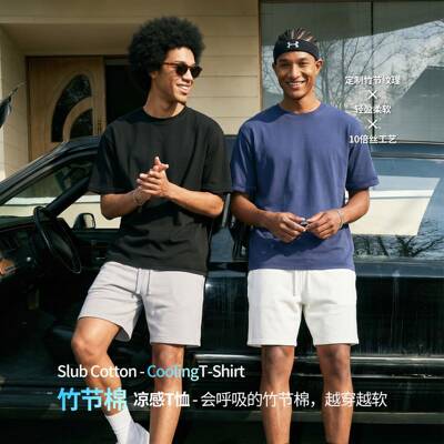 Men Heavyweight Sleeve Crew Neck Shirt s Cotton Short