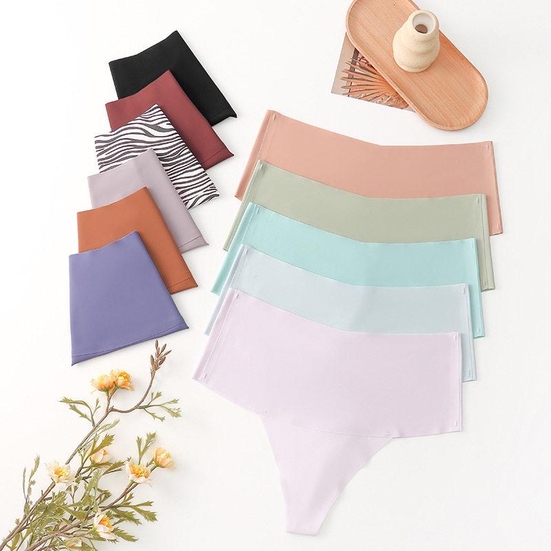 7 Women Waist Ice Trace Seamless Underwear Panties