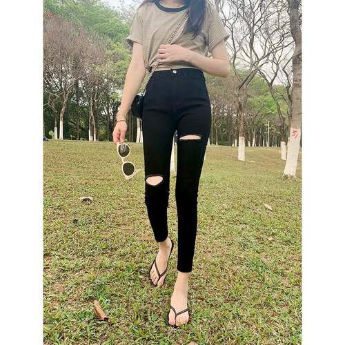 Women Distressed Jeans Pants Casual Jean Trouser Comfortable