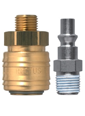 Rectus利达时 单封闭 铜/铜镀镍 快换接头 5.5mm通径 14KA系列