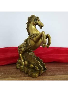 爆款黄铜马摆件铜长城奔马跃马工艺品马家居办公室