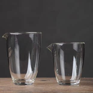 爆款日式无把手握手抓公道杯功夫茶具透明加厚高硼硅耐热玻璃分茶