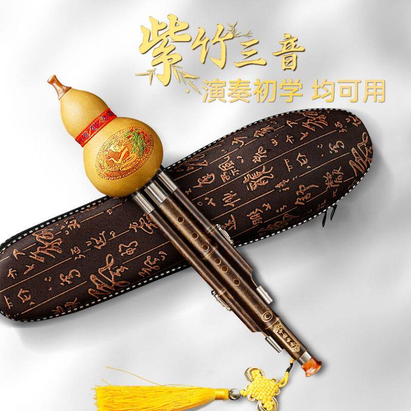小学生葫芦丝初步学习天然紫竹葫芦丝入门C调降B调成人葫芦丝c调