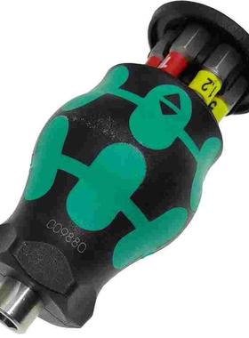 德国维拉WERA 十字一字短柄STUBBY磁性迷你手柄螺丝批换头套装818