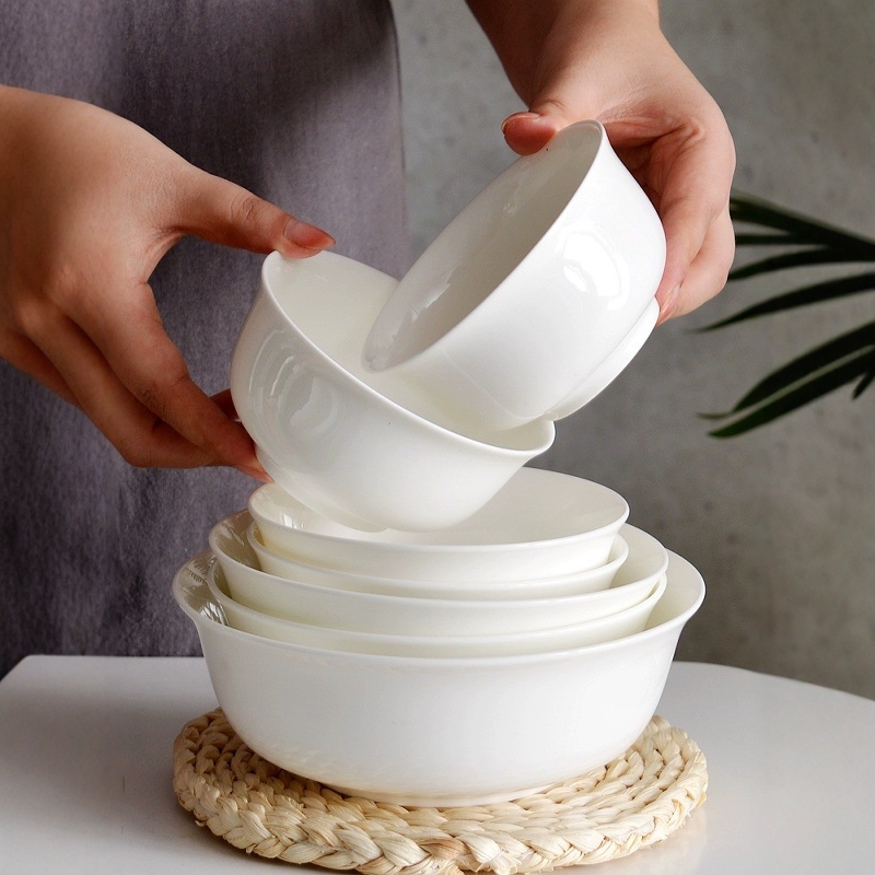 高档45%骨瓷反口碗无铅镉米饭碗