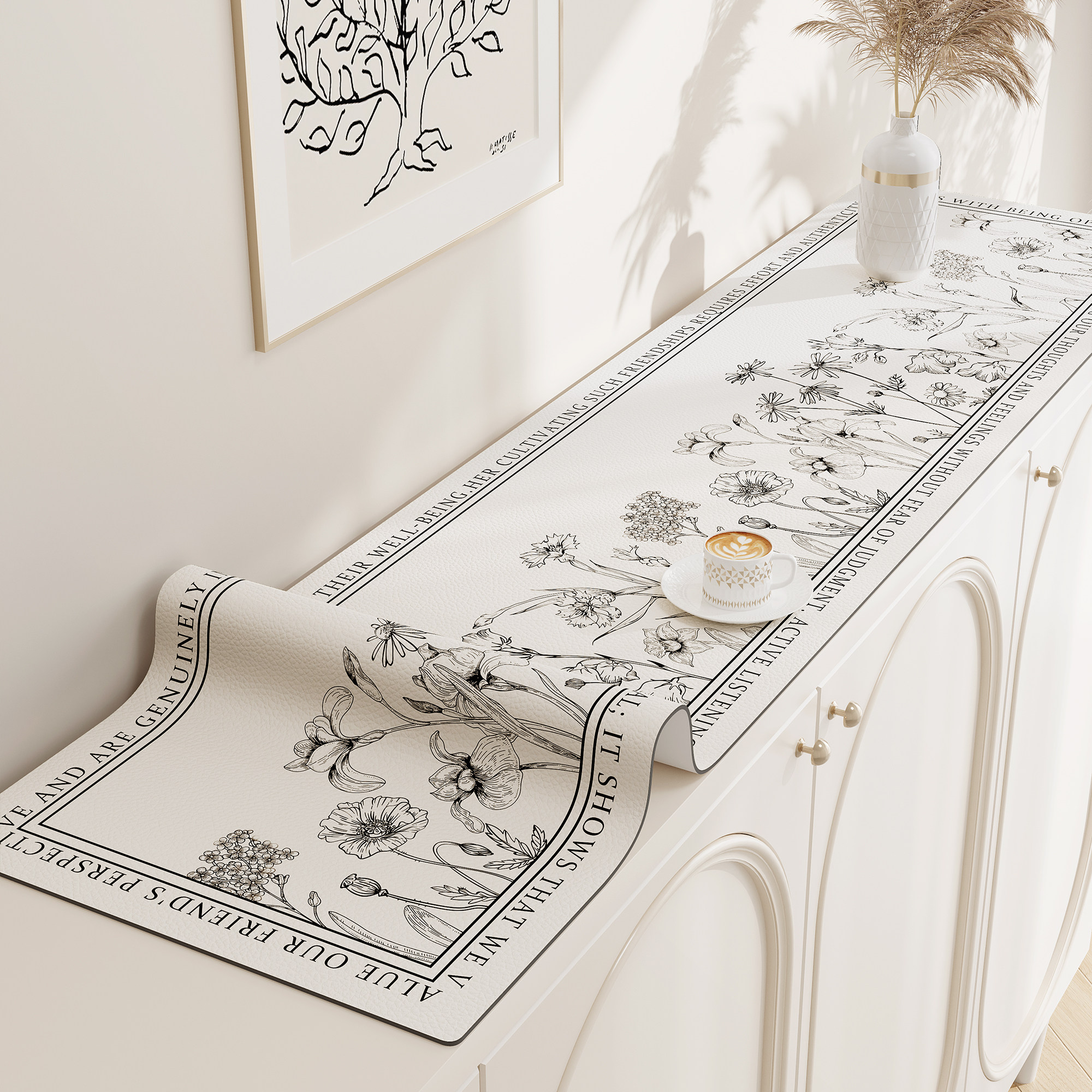 轻奢高级感电视柜台面保护垫餐边柜桌垫鞋柜酒柜防脏桌布玄关垫子,居家布艺,桌布,淘宝优惠券,粉丝福利购,淘宝优惠卷