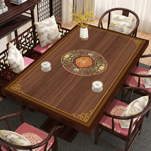新中式桌垫桌布免洗防油防水仿木纹茶几垫餐桌垫隔热垫防烫茶桌垫