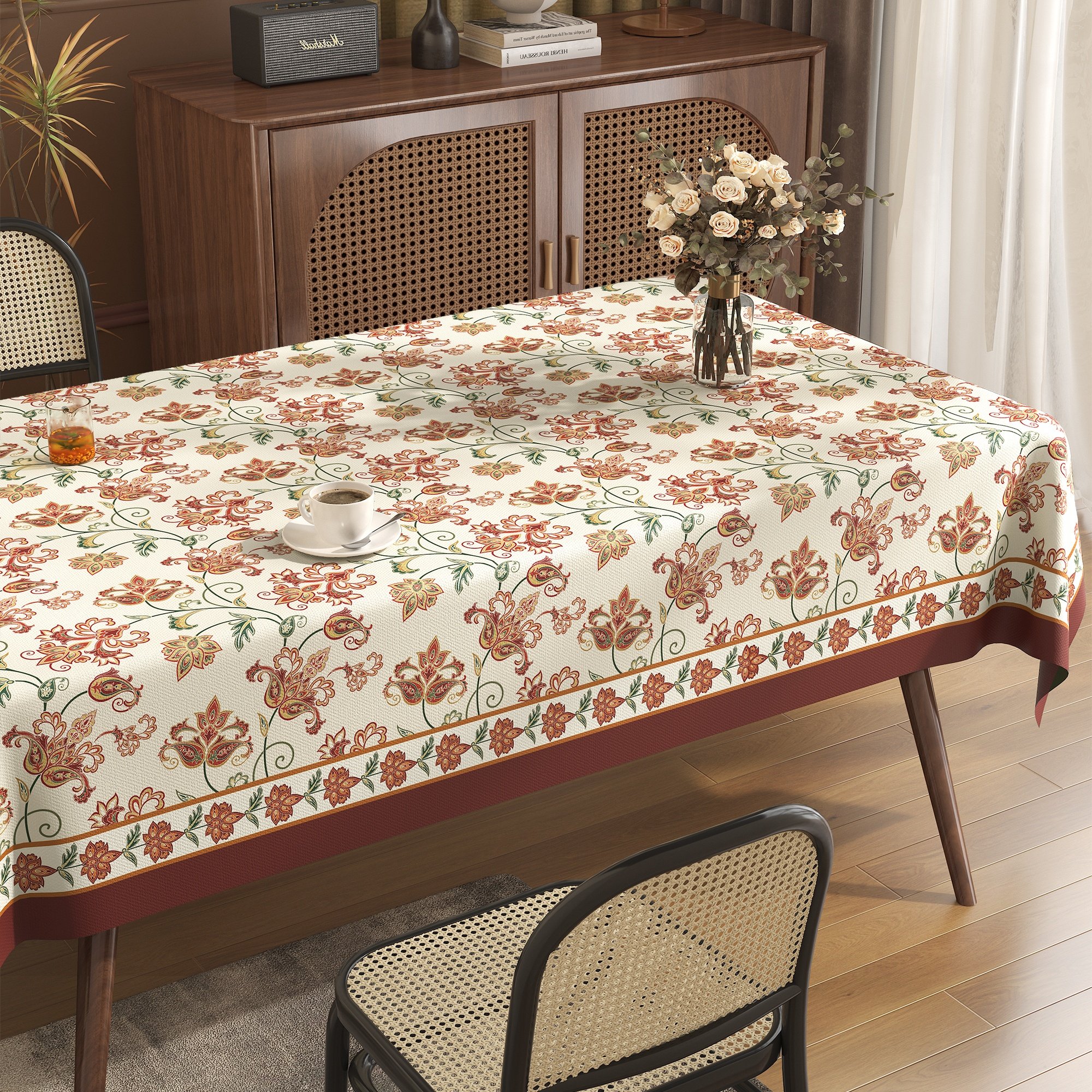 美式复古桌布免洗防水防油防烫隔热长方形餐桌布2026新款茶几台布,居家布艺,桌布,淘宝优惠券,粉丝福利购,淘宝优惠卷