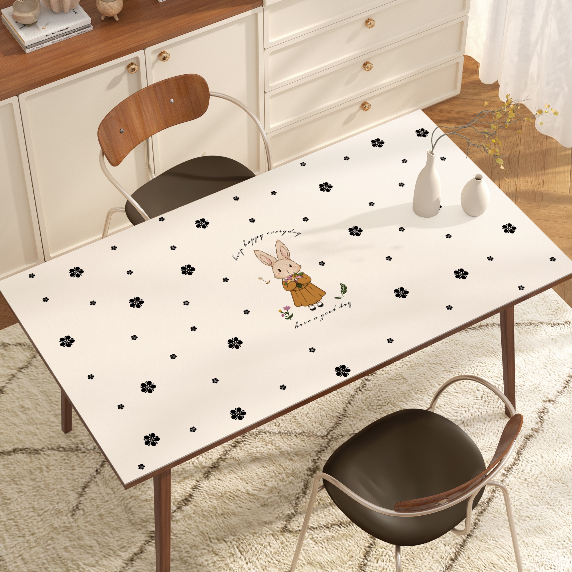 隔热餐桌垫防水防油免洗桌布轻奢高级感皮革桌面保护垫子茶几桌垫