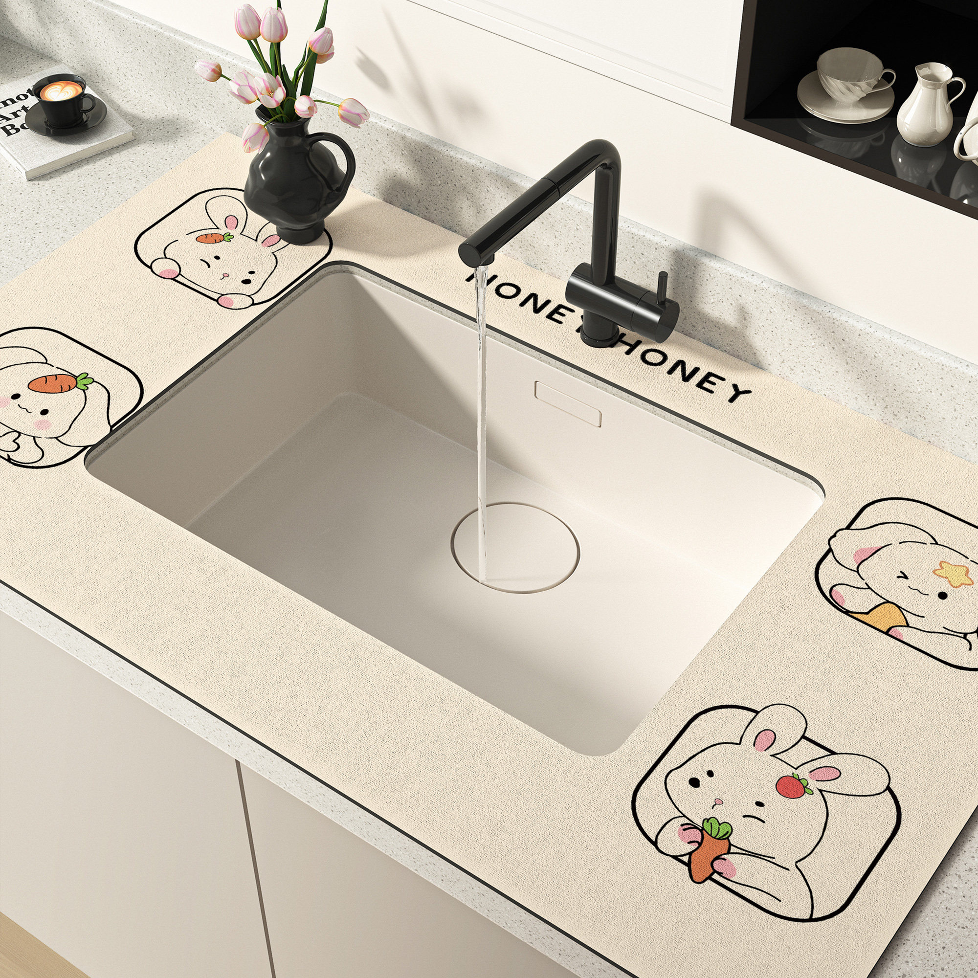 洗碗槽吸水垫厨房台面沥水垫可裁剪卫生间洗漱台面硅藻泥隔水垫子,居家布艺,厨房地垫,淘宝优惠券,粉丝福利购,淘宝优惠卷