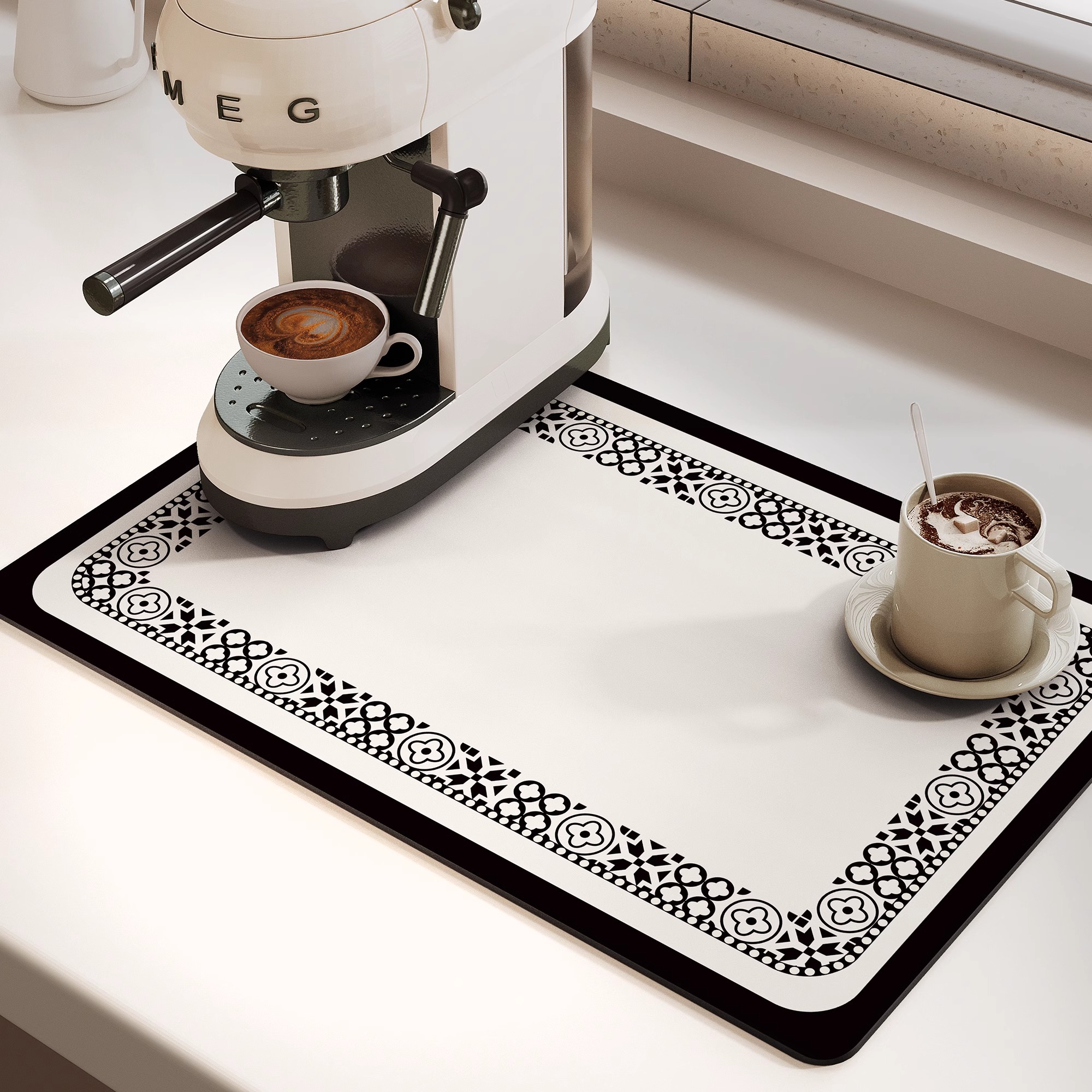 硅藻泥台面沥水垫厨房台面速干吸水垫咖啡机专用吧台防烫碗盘餐垫