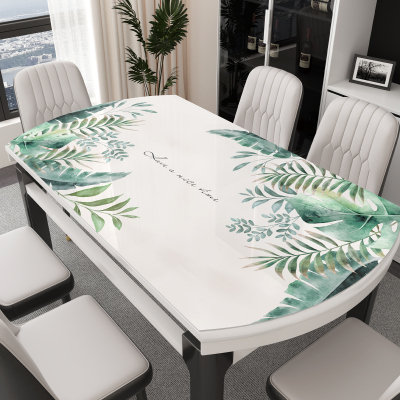 椭圆形餐桌垫免洗防水防油防烫pvc软玻璃桌布折叠圆桌茶几保护垫