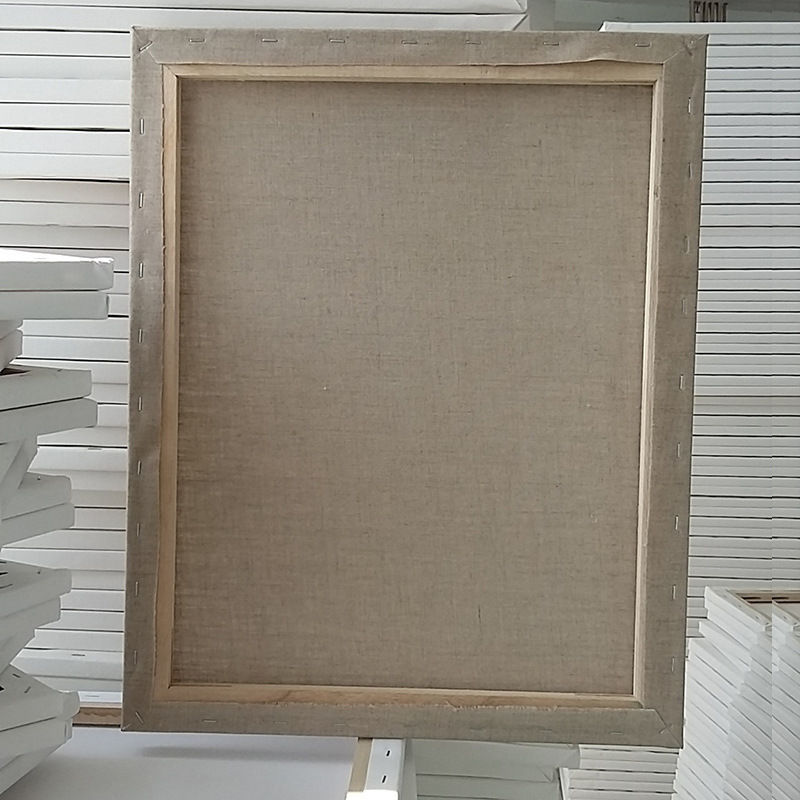 厂家油画材美術用亞麻油画框纯亚麻可定制雨露麻内框油画布框图片