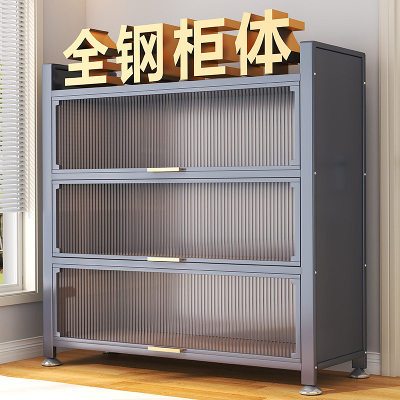 厨房置物架家用餐边柜多层收纳柜落地储物柜多功能防尘碗柜子橱柜