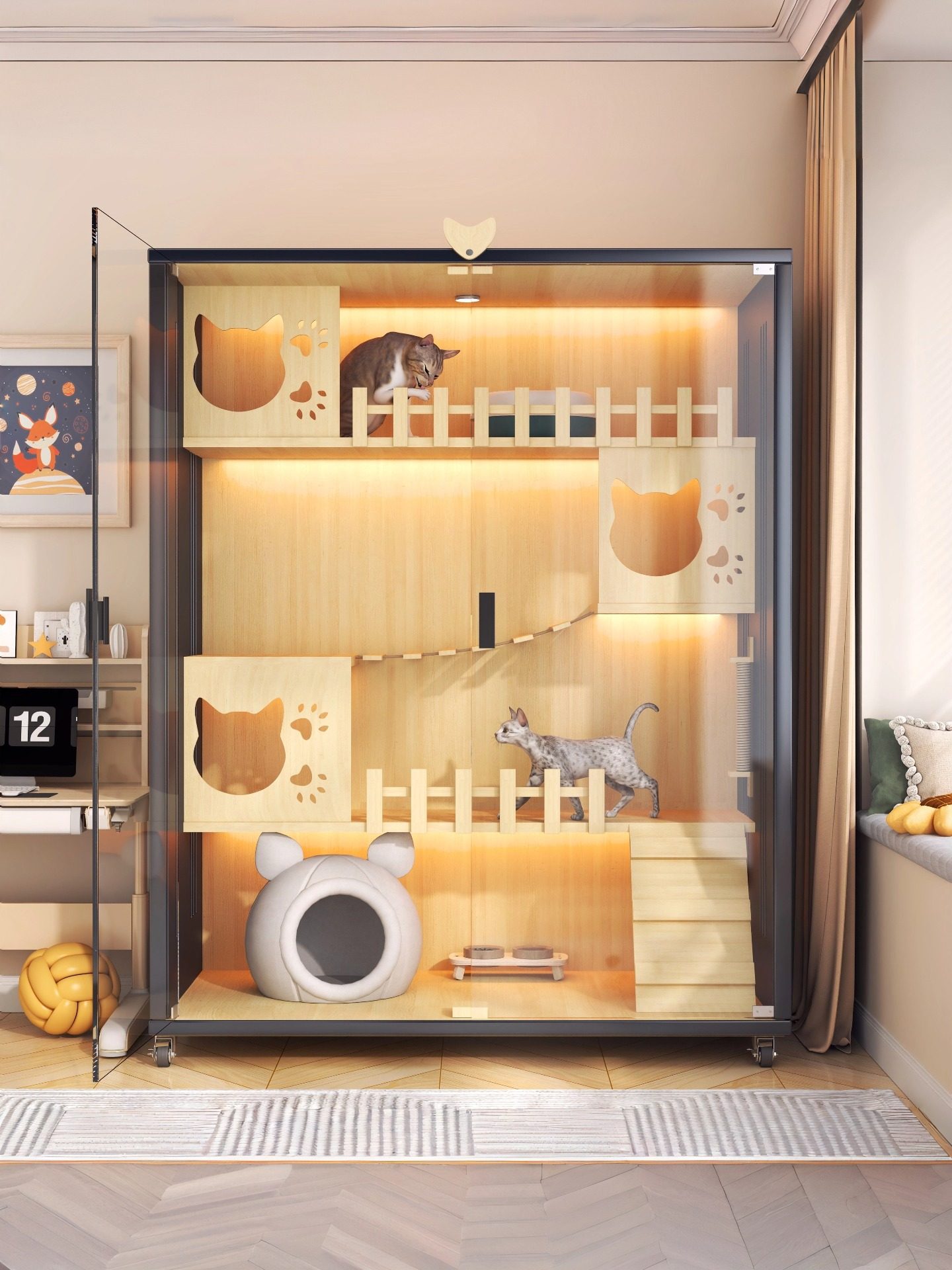 猫别墅家用室内猫屋全景玻璃猫柜超大自由空间猫窝豪华木质猫笼子,宠物/宠物食品及用品,猫笼子/猫别墅,淘宝优惠券,粉丝福利购,淘宝优惠卷