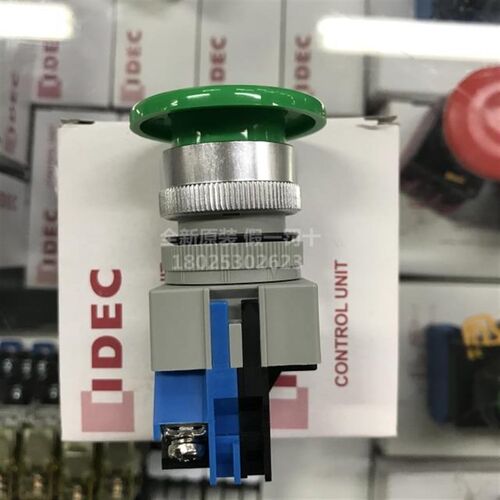 全新原装和泉22mm蘑菇头自复位按钮开关ABW410G头直径40mmABW00M