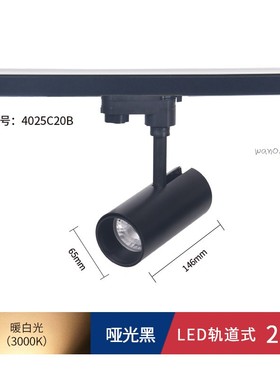 辉帅HS-4025C30E qled射灯轨道射灯10w20w30w服装店背景墙展厅射