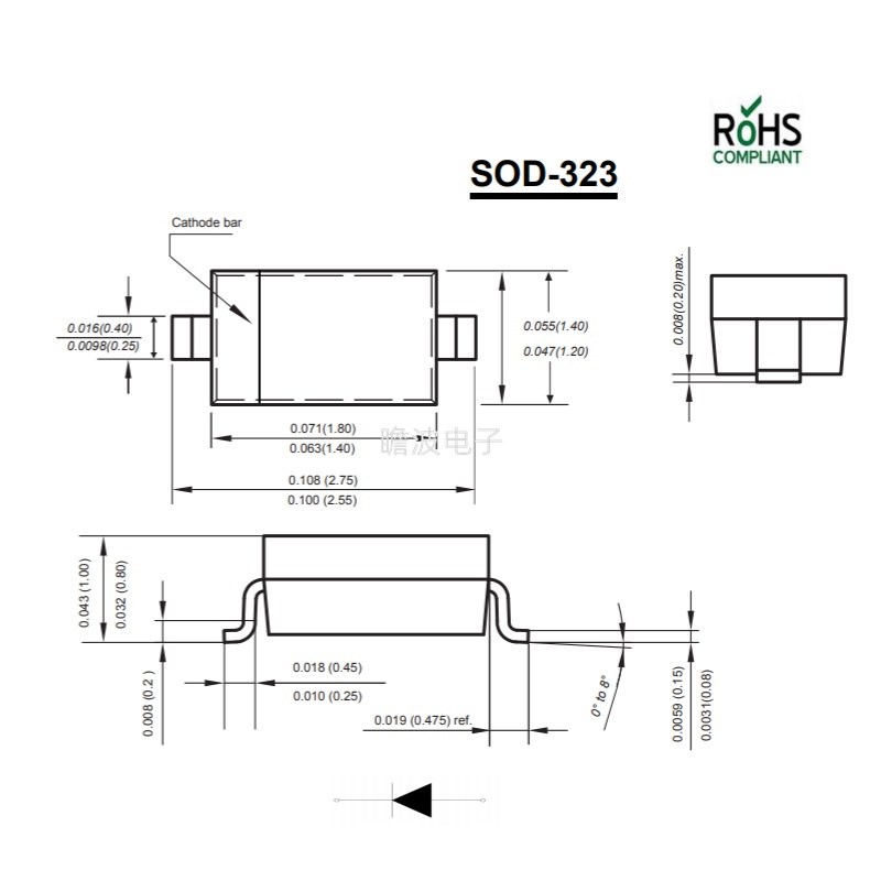 1N5819W SL B5819WS 5819WT SD103AWS SOD-123 323 523 S4 1206