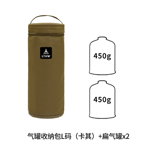 LTHW旅腾户外高山扁气罐收纳包野外便携防撞加厚隔热卡式炉气罐包
