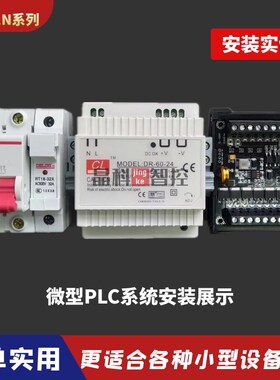 国产简易PLC工控板全兼容FX1N-6101420MRMT小体积带底座模拟量PWM