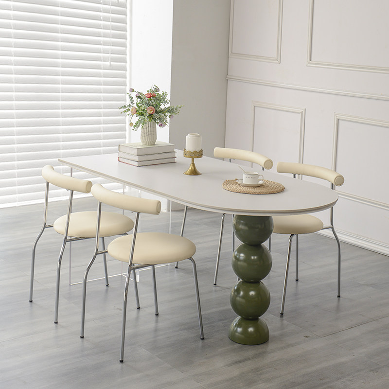 法式岩板餐桌小户型家用网红奶油风半椭圆靠墙压克力悬浮岛台餐桌,个性定制/设计服务/DIY,明信片定制,淘宝优惠券,粉丝福利购,淘宝优惠卷