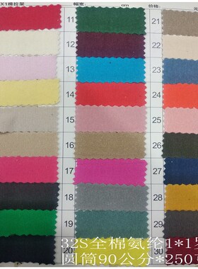 32袖口cvc1x1氨纶螺纹布1*1弹力罗纹圆筒O罗纹休闲服支领口罗纹口