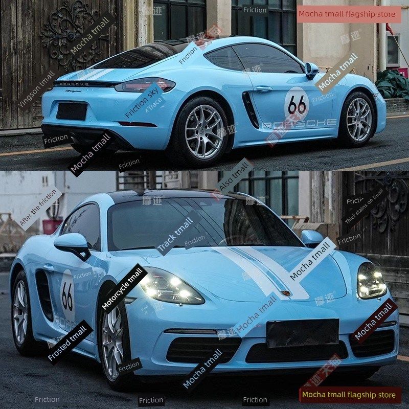 适用于保时捷71h8拉花艺术汽车贴纸开曼汽车车身改装贴纸Boxster