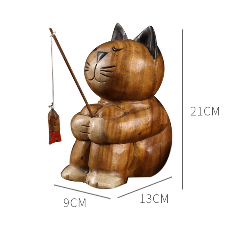 泰国工艺品创意可爱儿o童房卡通摆件博古架酒柜装饰品摆件小猫钓,家居饰品,装饰摆件,淘宝优惠券,粉丝福利购,淘宝优惠卷