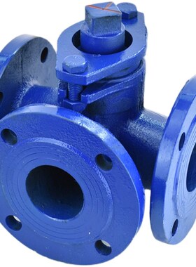 河北靖镜阀门X44W-10C铸钢法兰三通T型旋塞阀DN25-U900柴油煤气焦