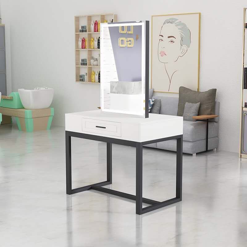 理发店镜台Ledk发廊美发镜化妆镜双面镜剪发烫染桌影楼化妆带灯镜,商业/办公家具,理发镜台,淘宝优惠券,粉丝福利购,淘宝优惠卷