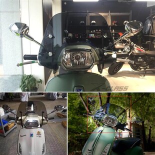 适用Vespa维斯帕l伟士牌GTS300春天冲刺150改装加高小前挡风玻璃