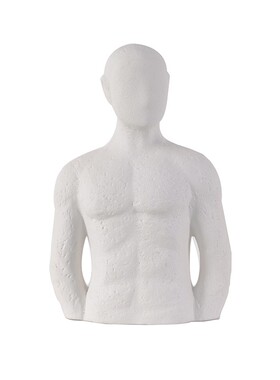 现代北欧家居金属陶瓷黑白色样y板房间客厅人像抽象雕塑电视柜摆