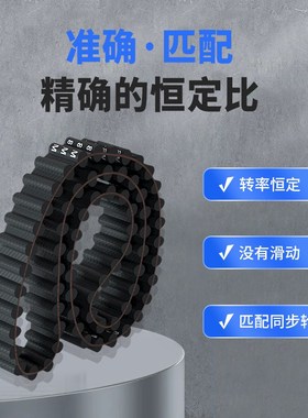 同步带DAS8M140014241440148015121520154R齿对齿齿带皮带黑色橡