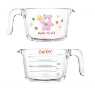 【韩国直邮】pyrex knotted玻璃计量杯奶杯早S餐杯烘焙杯 可微波