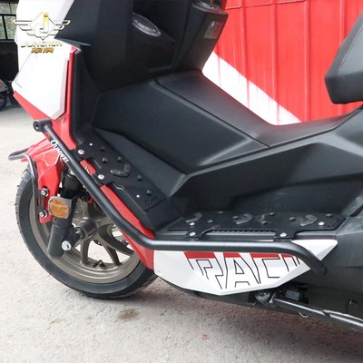 适用光阳bH150保险杠防护杠侧摔保护架RacingH150踏板款简易护杠