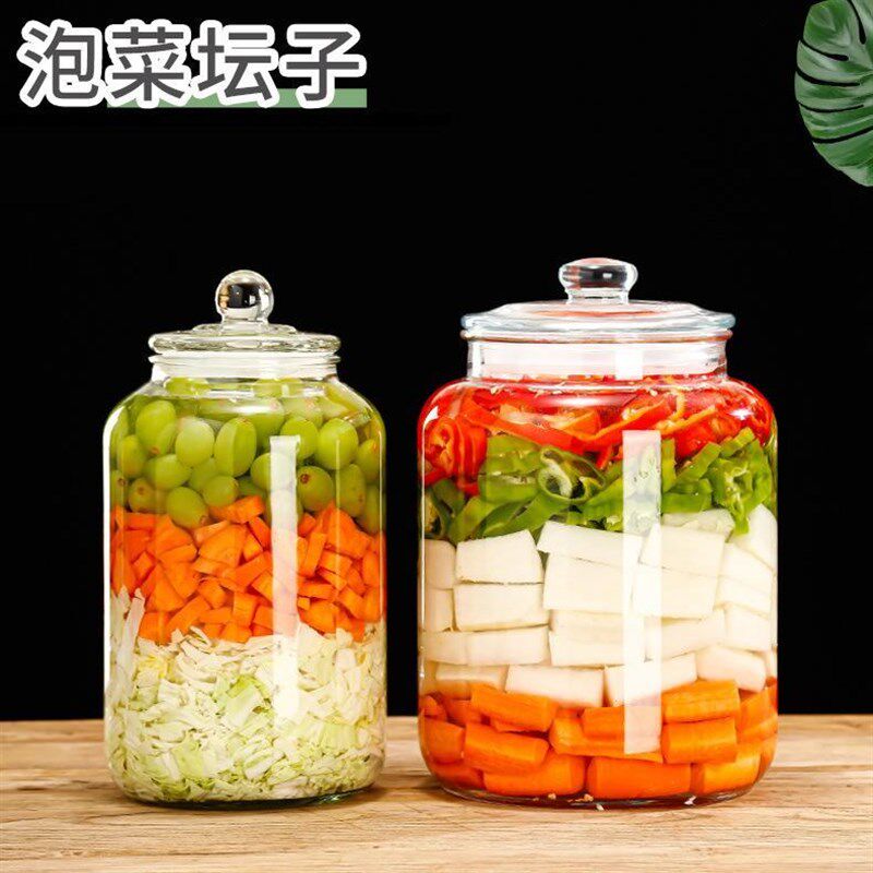 泡椒凤爪辣椒糖蒜腌大头菜萝卜干罐子淹咸鸡N蛋的坛子玻璃密封容