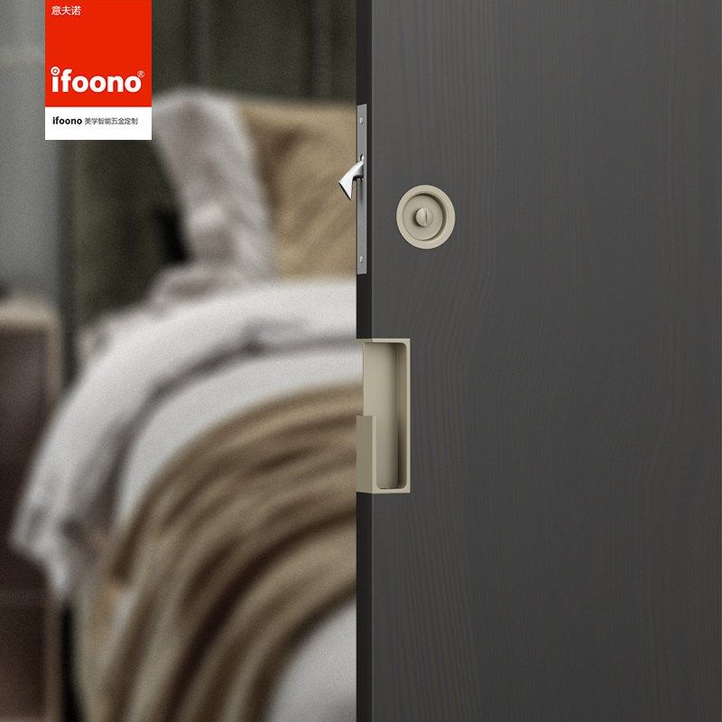 美式香槟金色口袋移门拉手推拉门锁暗藏J平移门锁嵌入式卧室门把,基础建材,机械门锁,淘宝优惠券,粉丝福利购,淘宝优惠卷