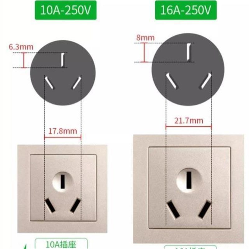 10a/1d6A电源线三芯带插头国标全铜2.5平方单头裸尾自接排插线