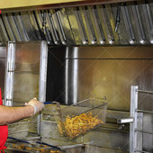 不锈钢方形油锅m配套炸篮炸鸡翅P薯条油炸食品网