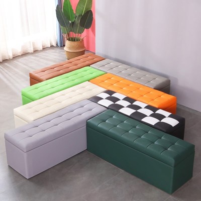 服装店沙发凳长h凳储物试衣间凳子休息凳鞋店换鞋凳长条脚凳皮墩