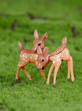 极速2PCS dArtificial Mini Sika Deer Giraffe Fairy Garden Min