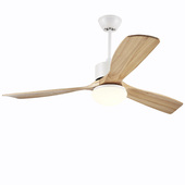 木吊扇无灯家用客厅复古实木质吊扇灯简约L餐厅北欧静音卧室风扇