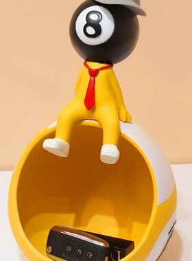 台球公仔桌球俱乐部台球厅装饰y大型摆件现代客厅电视柜旁开业礼