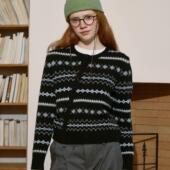 羊毛混纺复古开衫 demi 完美 日子 梁洁同款