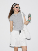 刺绣logo短袖 demi T恤 三色修身 小正肩袖 赵露思同款