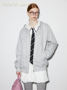 demi et demi·【田嘉瑞同款】考拉绒百搭休闲显瘦运动服卫衣外套