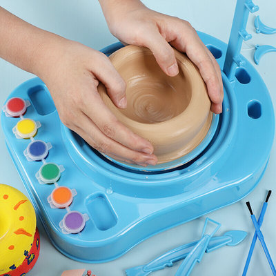 儿童陶艺机陶泥学生手工制作材料小专用陶土工具陶瓷做泥套装玩具