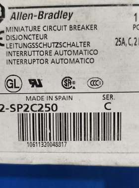 AB罗克韦尔断路器1492-SP2C250，西班牙进-议价；